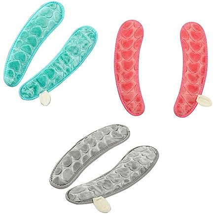 jojofuny Plüsch Toilettensitzbezug Herzform Weiche Toilettensitzauflage Universell Warm Waschbar 3 Stück (grau Rosa Grün