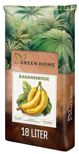 Green Home Terre pour Bananier 18L – Substrat Premium pour Bananier & Plantes Tropicales | Terreau Riche en Nutriments avec Engrais à Libération Lente | Perlite, Fibre de Coco & Humus, pH 5,8