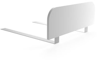 regalik Bettgitter Rausfallschutz Kinderbett 60x20 cm – Weiß – Stabile Absturzsicherung ohne Bohren – Bettschutzgitter aus Laminat – Einfache Montage unter der Matratze