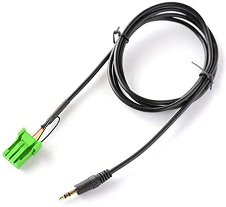 Wdbild 6Pin Green Connector Stereo 3.5mm Aux-In MP3 Cable Wire For Fit 2002-2006 Car Cable