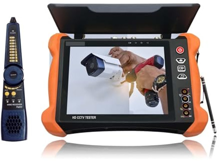 Tester per telecamere a circuito chiuso, Tester CCTV HD con Retina 2K da 8 pollici con funzionalità complete e telecamera IP CVI TVI AHD 8MP EX-SDI HD-SDI 3G-SDI da 8 MP(X9-MOVTADHS)