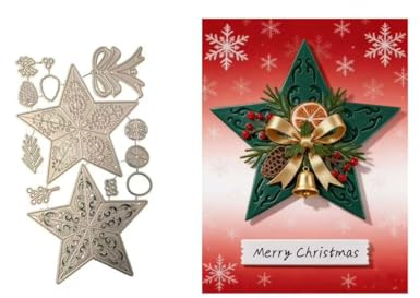 JIHFOHHA Stern Kranz Stanzschablonen Weihnachten Stanzen für DIY ScrapBooking Album Dekorative Papier Handwerk und Karten Herstellung