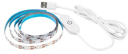 POPETPOP Ruban LED de Croissance pour Plantes USB Lampe Culture Spectre Complet Étanche pour Fleurs Légumes Bande Lumineuse Tactile Dimmable avec LED Bleu Rouge Blanc Chaud