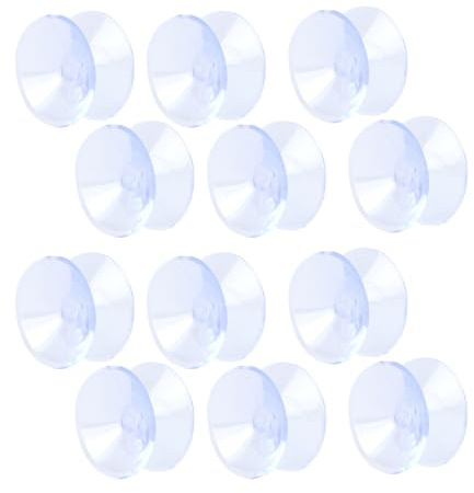 BIUDECO 20 pièces Tapis Antidérapant Double Face pour Table Verre Ventouses de Protection avec Forte Aspiration Tampons de Protection de Surface pour Plateau Verre et Miroirs Fixation