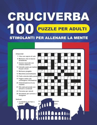 Cruciverba 100 Puzzle per Adulti – Grandi Caratteri Facili da Leggere | Giochi Stimolanti per Allenare la Mente e Migliorare la Memoria