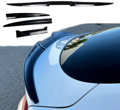 Auto Heckspoiler für BMW 4 Series F36 4D Gran Coupe 2013-2021, Heckspoiler Spoilerlippe Auto Hinten Stamm Spoiler Kofferraumspoilerflügel Heckflügel Spoilerlippe,A/Glossy-Black