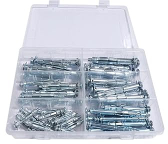 Tassello Ancorante Kit di bulloni assortiti, tasselli for pareti cave perfetti for fissare cartongesso, e pannelli a o soffitti (kit assortimento)(4X32(30 pcs))