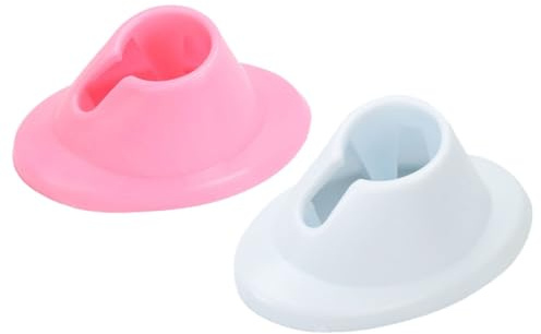 DIYEAH Soporte para Esmalte de Uñas en Gel de Silicona, Antidesbordamiento, Juego de 4 Piezas (2, 2 Rosas) para Manicura y Exhibición en Mesa de Belleza