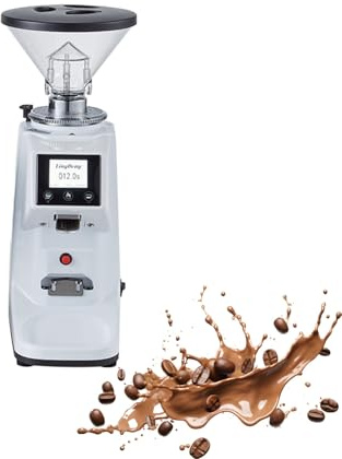 YISHENX Macinacaffè Professionale Elettrico, 19 Livelli Regolabili, Utilizza Una Testina Di Taglio in Acciaio Inox Da 60 Mm, Dosaggio Della Polvere Temporizzato E Quantitativo, Espresso(W,250g)