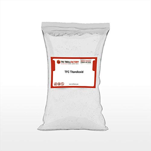 TFC Titandioxid I Titanweiß I Oxyde de titane I Pigments blancs pour la coloration des peintures, des plastiques, du béton, de l’étançon, du plâtre, de la résine époxy I 2 kg