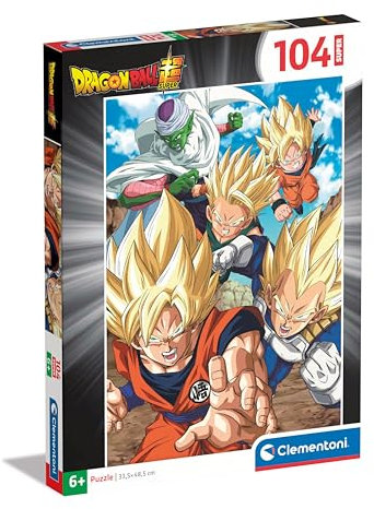 Clementoni Jigsaw Puzzle Dragonball 104 Pieces - Supercolor Puzzle For Children 6-8 Years, Cartoon, Gift For Boy/Girls, Puzzle For Kids, Made In Italy, 25773