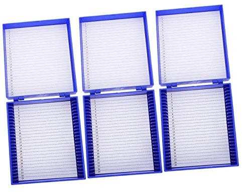 FUNOMOCYA Terrarien mit 3 Schachteln, Glasbehälter, Laborzubehör, Mikroskop-Objektträger, Zubehör für Mikroskope, Aufbewahrungsbox, Behälter aus ABS