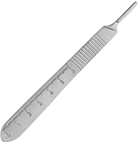 Shehadeh - Scalpel holder with measuring scale - Figure 3 - Scalpel handle no. 3 with scale - stainless steel