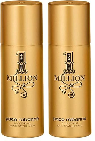 Paco Rabanne 1 Million Deodorante Spray, Uomo, 150 ml (Confezione da 2)