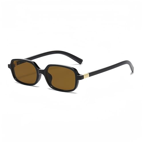 WDZAYXC Klassische Rechteckige Sonnenbrille | Retro, Schlanke Gläser, Vintage