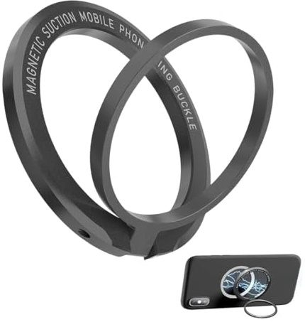 HABNI 1 Pezzo Supporto ad Anello Magnetico per Cellulare, Universale Cellulare Anello Rotazione 360° Gradi Smartphone Ring per iPhone, Samsung, Huawei, Tutti Gli Smartphone e Tablet