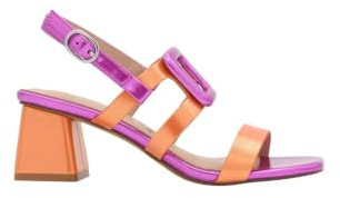 Azarey SANDALIA FUCSIA METALIZADA DE TACÓN ANCHO - (Talla 41)