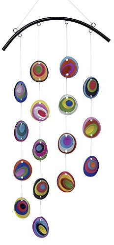 Bits and Pieces - Beautiful Fused Hanging Glass Garden Art - Colorful Window Suncatcher and Wind Chimes