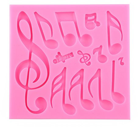 Delaman - Stampo in silicone con note musicali, per gli amanti della musica, fai da te