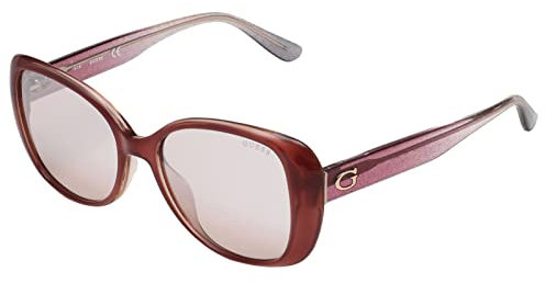 Guess Unisex-Erwachsene GU7554 74F 54 Sonnenbrille, Pink (Rosa)