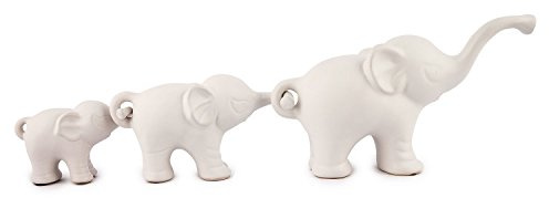 pajoma® Elefanten-Trio ''Family II' aus Porzellan, L 26,5 x B 8,5 x H 15 cm