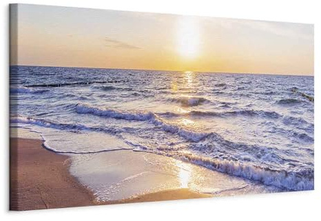 murando - Leinwandbild Sonnenuntergang Landschaft, 150x50 cm, 1-teilig | Hochwertige Leinwand, sofort aufhängbar, ideal fürs Wohn- oder Schlafzimmer, wasserfest und lichtecht, langlebig, stilvoll