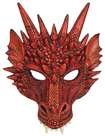 Bristol Novelty BM552 Dragon Mask röd, män, kvinnor, en storlek