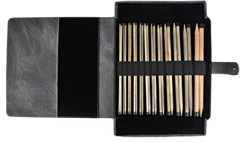 Lykke Geschenk Set mit geraden Stricknadeln in (35cm/14 - grau)