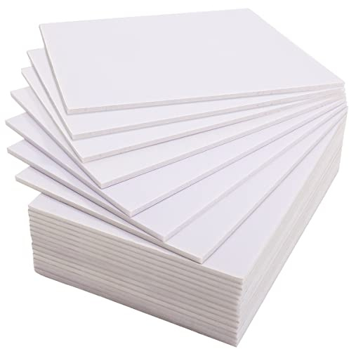 Worown 20 stycken A4-skumskivor, (21,7 x 30 cm) skumskiva (skumbräda), lätt skumplatta 5 mm, vit för presentationer, butik, kontor och konstprojekt