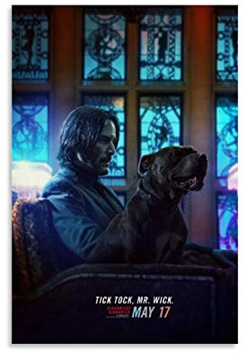 weqwe Filmposter John Wick, dekoratives Gemälde, Leinwand, Wandkunst, Wohnzimmer, Poster, Schlafzimmer, Gemälde, 30 x 45 cm