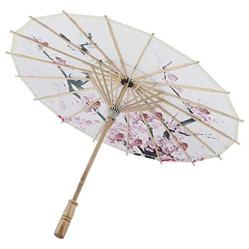 Luqeeg Parapluie en Papier Huilé Fait à la Main Parasol Japonais Parapluie de Danse Classique Chinoise pour Photographie Costumes Cosplay Fête Mariage Maison Décoration, 27, Fleur de Prunier