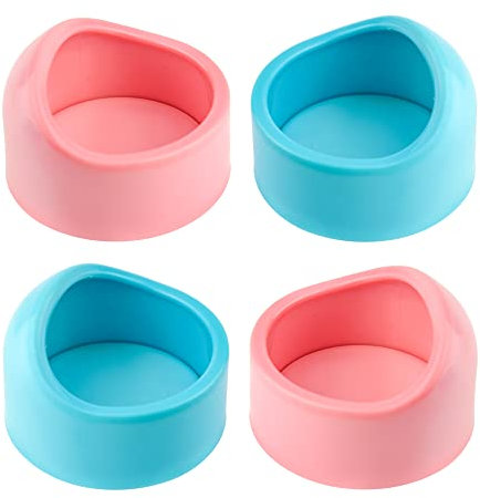 XINMEIWEN 4Pack Hamsternapf Hamsterfutterschale Kunststoff Kleintierschale Wasserschale Futterautomat für Igel Hamster Meerschweinchen Nager Ratte Gerbil Mäuse Chinchilla