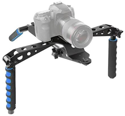 STABILIZZATORE PORTATILE PER SMARTPHONE E CAMERA, STABILIZZATORE SUPPORTO DA SPALLA PER TELEFONO, STABILIZZATORE CON DOPPIA IMPUGNATURA - DISCORAMA®