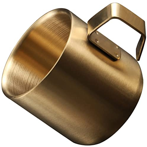 UPKOCH Tapa De Metal Taza De Café De Acero Inoxidable Taza De Desayuno Asa Para Cereales Hogar De Acero Inoxidable Para Leche o Agua