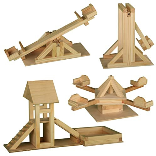 WALACHIA CREATIVE KIT -WAL51-PLAYGROUND-KIT AUS HOLZ - 176 STÜCKE - 100% NATÜRLICH - 27X20X9CM