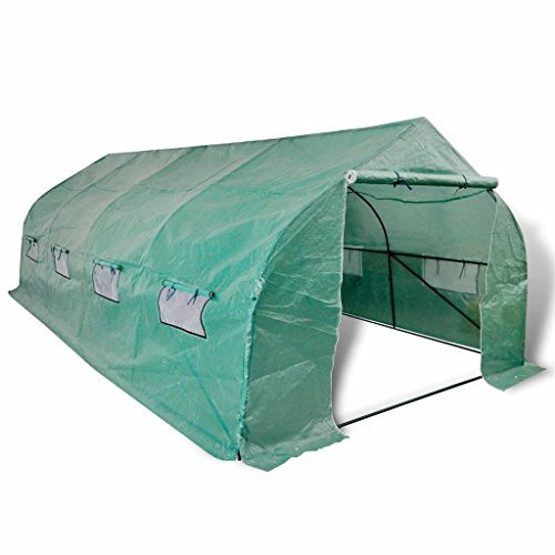 Polytunnel Gewächshaus Begehbar & Mobil Stahlrahmen 18 m², BULANED Gartengewächshäuser, Tomatengewächshaus, Treibhaus Gewächshaus, Frostschutz Für Pflanzen