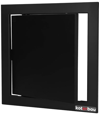 KOTARBAU® Revisionstür 20x20 cm Revisionsklappe Trockenbau Schwarz Kunststoff Wartungsklappe Revisionsdeckel Serviceklappe Revitür Reinigungsklappe