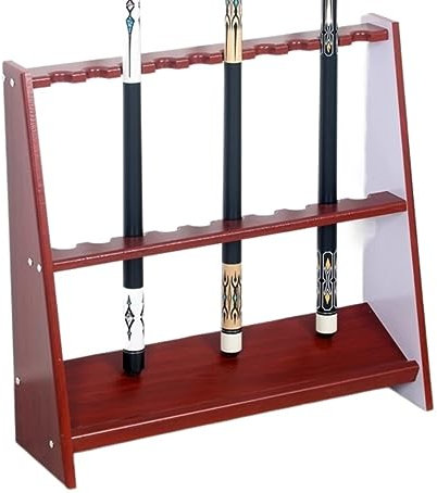 UTOQIA Billard Queue Halter Billard-Stick-Ständer, Stehend, Queue-Rack, Massivholz, Angelruten-Rack, Hält Pool-Stick-Halter Billard Queue Halterung