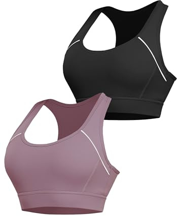 Irdcomps Reggiseno Sportivo Donna Senza Ferretto Reggiseno Push up Antiurto ad Alta Elasticità Adatto per Palestra Corsa Yoga