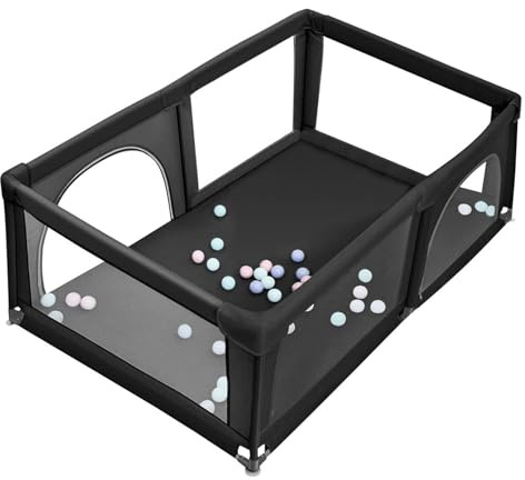 Homewell Laufgitter Baby, Ababy Playpen Mit Rutschfestem Saugnapf-Sockel, Baby-Aktivitätscenter Für Drinnen Und Draußen, Mit Aufbewahrungstasche (50 Bälle)