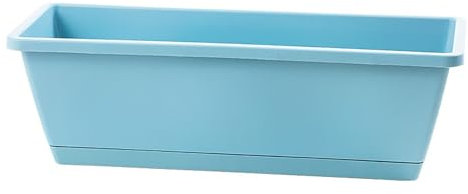 REBOTZ Jardiniere Plastique, Bac a Fleurs Rectangulaire 40/50cm, Jardinières Extérieures et Interieures avec Drainage pour Fleurs et Plantes, Balcon, Serre, Jardin, Veranda (Color : Blue, Size : 50X