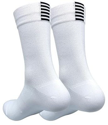 Avfora Rennrad Socken Mittel Lange Röhren Für Männer Und Frauen Outdoor-Sports Ocken Atmungsaktive Und Rutsch Feste Sports Ocken,Weiß,Einheitsgröße