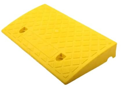 JMORCO Rollstuhlrampe Auto-PKW-leichte Bordsteinrampen Hochleistungs-PVC-Kunststoff-Schwellenrampenmatte Auto-LKW-Motorrad-Rollstuhl 6-8CM Höhenstufen(Yellow)
