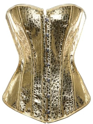 Corsé Sexy De Encaje para Mujer Steampunk Brocado Encaje Marron Corset Dorado Blanco Gótico Bustier Fajas Reductoras Vintage Sexy Top Lingerie Traje De Contactos para Los Ojos Cosplay
