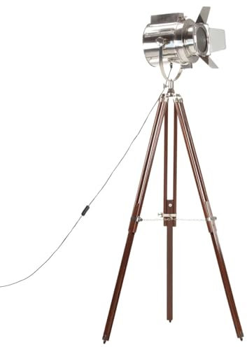 JUDYY Lampada a Treppiede a Pavimento Legno Massello di Mango 180 cm,Lampade da Terra,Lampada da Pavimento Moderna,Lampada da Pavimento Soggiorno-286106