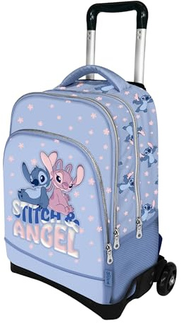 VARZI Trolley Scuola Stitch: Un Compagno di Viaggio Allegro e Pratico, Con Design Colorato e Spazioso, Perfetto per la Scuola e Ogni Avventura Quotidiana! Con Penna Omaggio