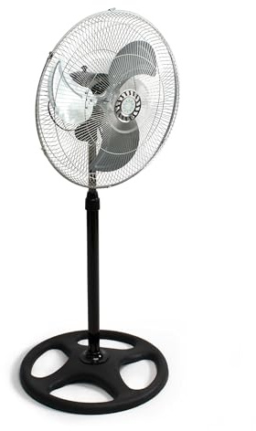 THE SECRET HOME - Ventilador Industrial de Suelo con Base - 50 centímetros de altura - Ventilador con Varias Velocidades - Ideal para Habitación, Comedor, Salón u Oficina (Modelo 1-60 W)