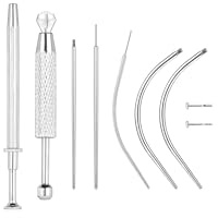 BodyAce 14G 16G 18G 20G Piercing Taper Kugel Greifer Edelstahl Hilfstools für Schmuck Wechseln Threadless Piercings Threader Tool Set für Ohr/Nase/Bauchnabel/Lippen [18G(1.0mm)]