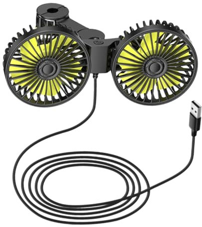DOITOOL Ventilador Portátil USB Para Automóvil Con Clip Duradero Ventilador De Asiento Para Refrescar y Mascotas USB Del Vehículo