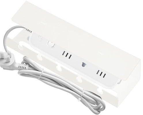 Under Desk Cable Management Tray | Cord Hider Organizer Rack,Self-adhesive No Drill Cable Organizer for Bedside Nightstand Kitchen Work Area Organization